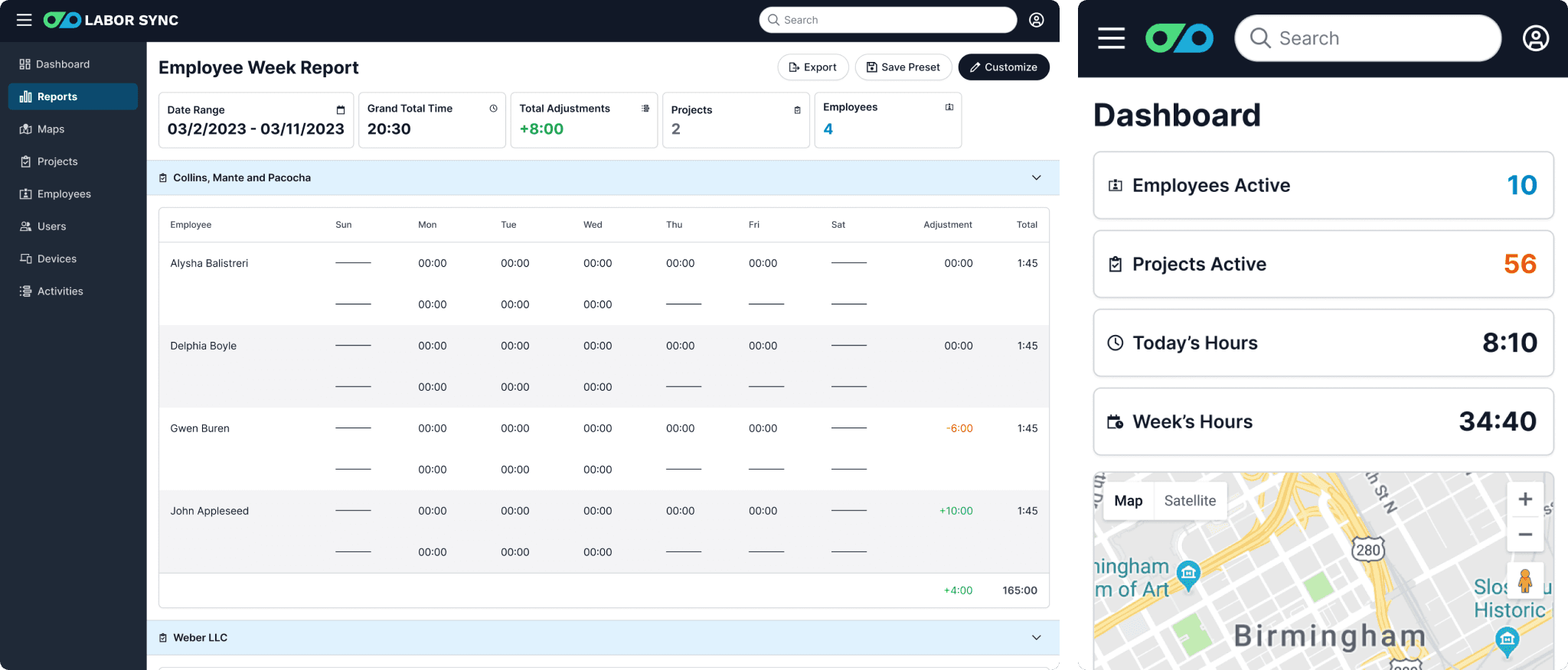Firelake golf landing page screenshot.